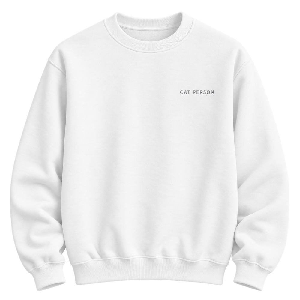 Cat Person Embroidered Pet Crewneck — gallery 02 — Dear Paw Studio