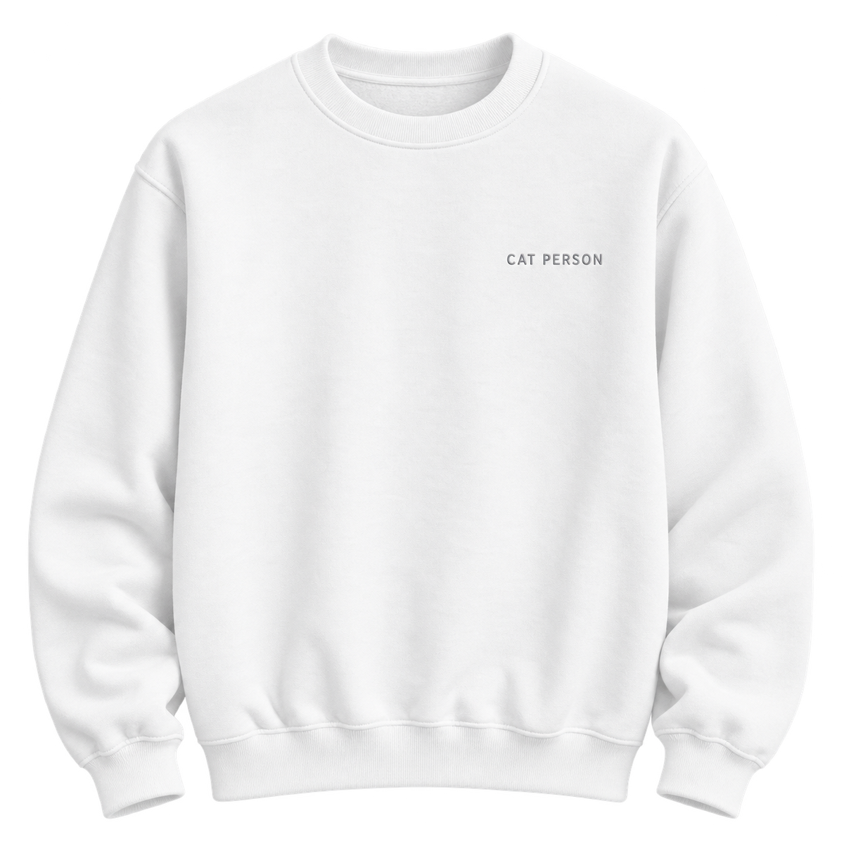 Cat Person Embroidered Pet Crewneck — gallery 02 — Dear Paw Studio