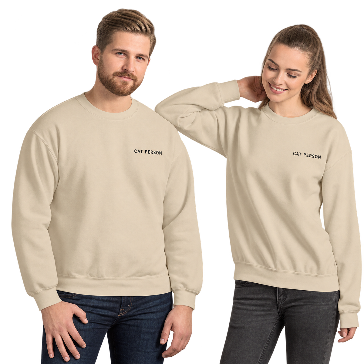 Cat Person Embroidered Pet Crewneck — gallery 05 — Dear Paw Studio