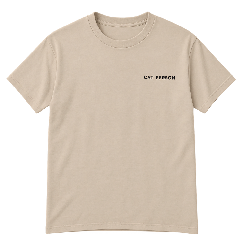 Cat Person Embroidered T-Shirt — gallery 02 — Dear Paw Studio