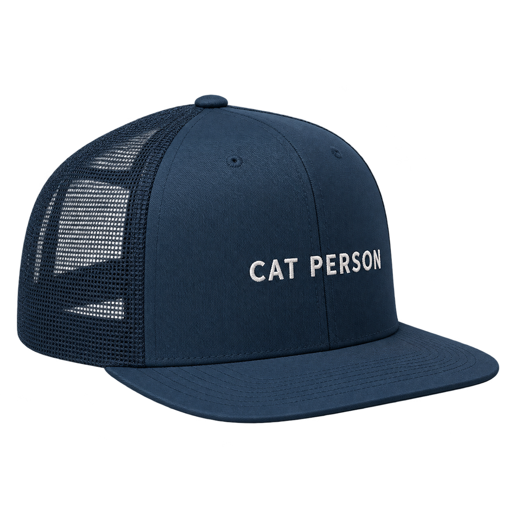 Cat Person Embroidered Trucker Hat — gallery 02 — Dear Paw Studio