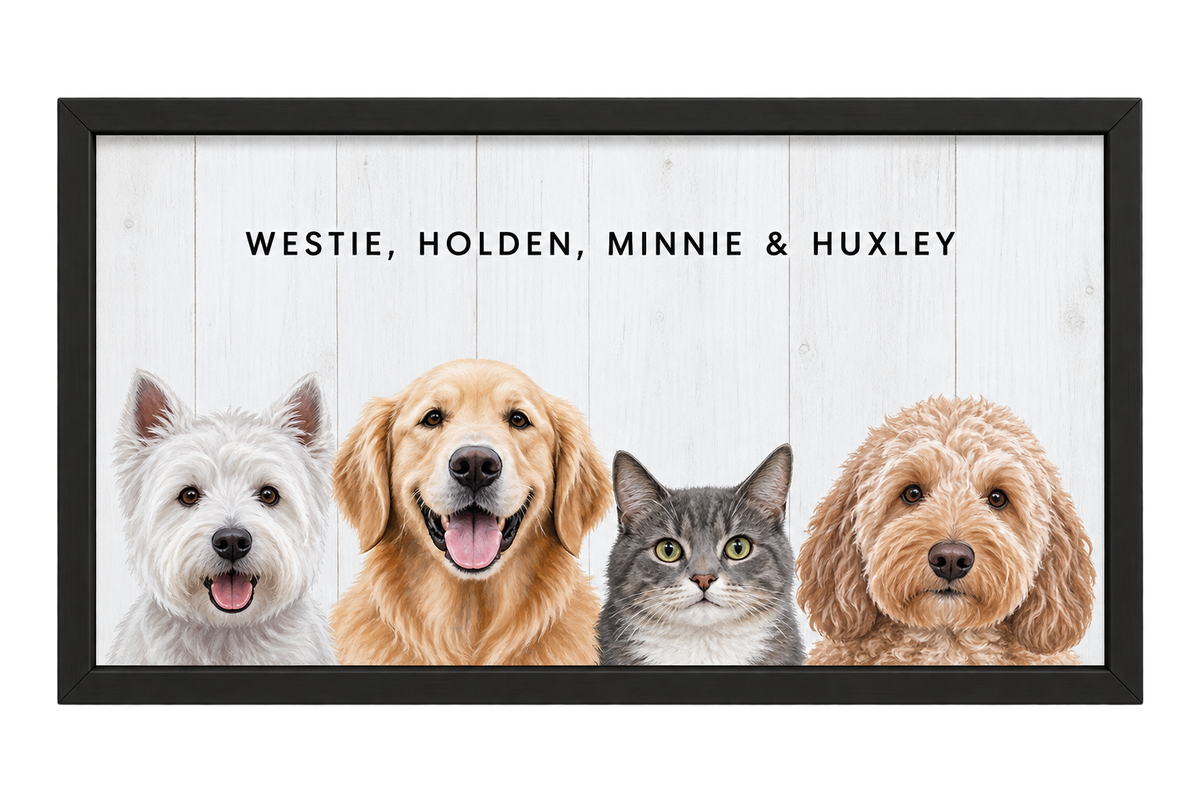 Custom Four Pet Portrait — gallery 17 — Dear Paw Studio