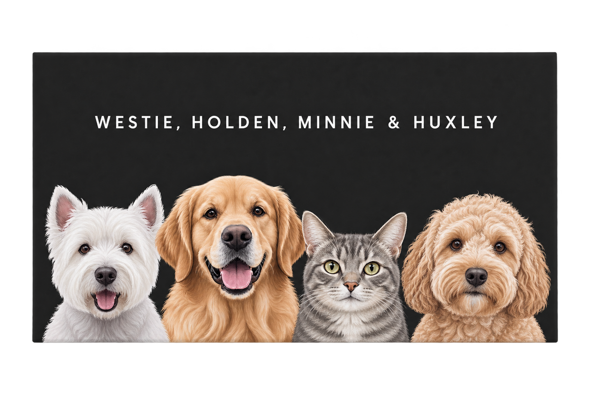Custom Four Pet Portrait — gallery 27 — Dear Paw Studio