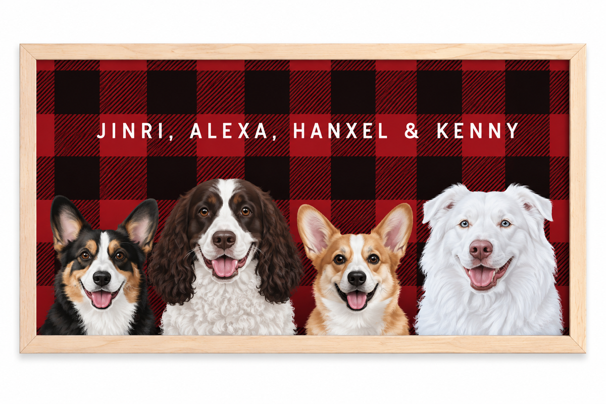 Custom Four Pet Portrait — gallery 31 — Dear Paw Studio