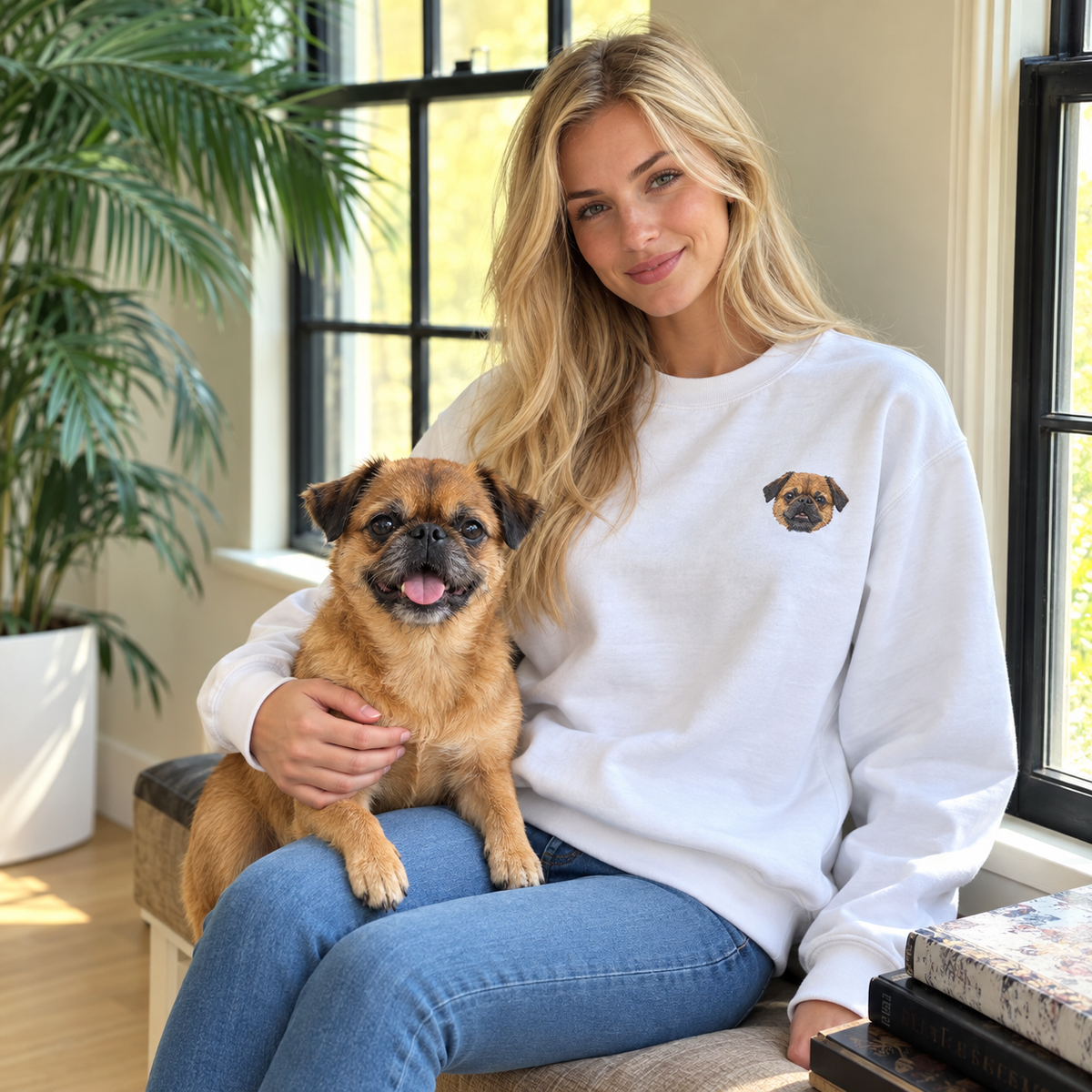 Custom Embroidered Pet Crewneck — gallery 05 — Dear Paw Studio