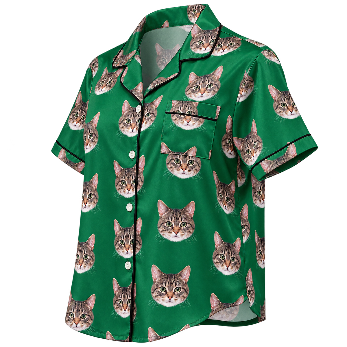 Custom Pet Face Pajama Short Sleeve Shirt — gallery 11 — Dear Paw Studio