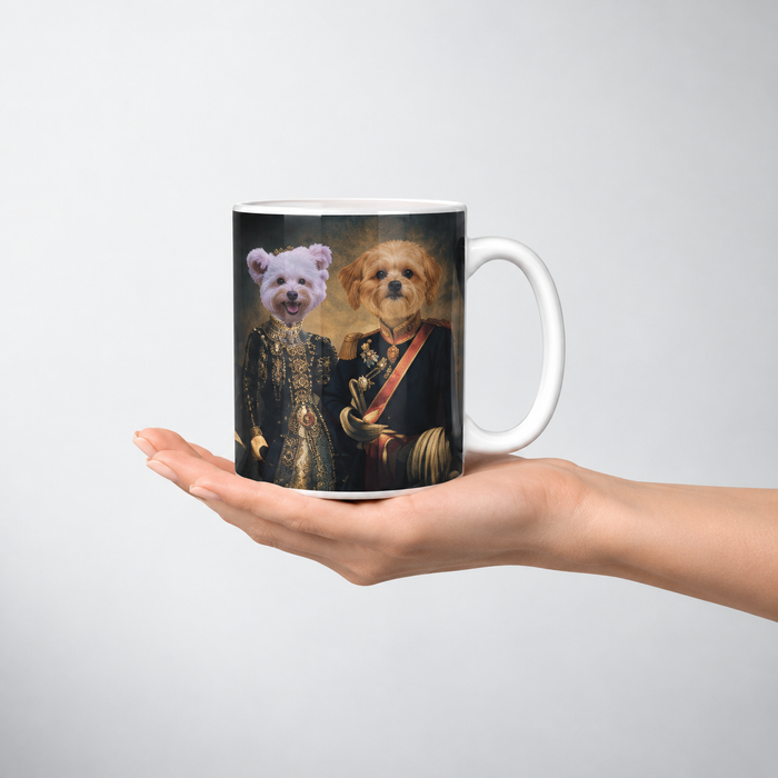 Majestic Duo Custom Pet Portrait Mug — gallery custom-regal-pet-portrait-mug — Dear Paw Studio