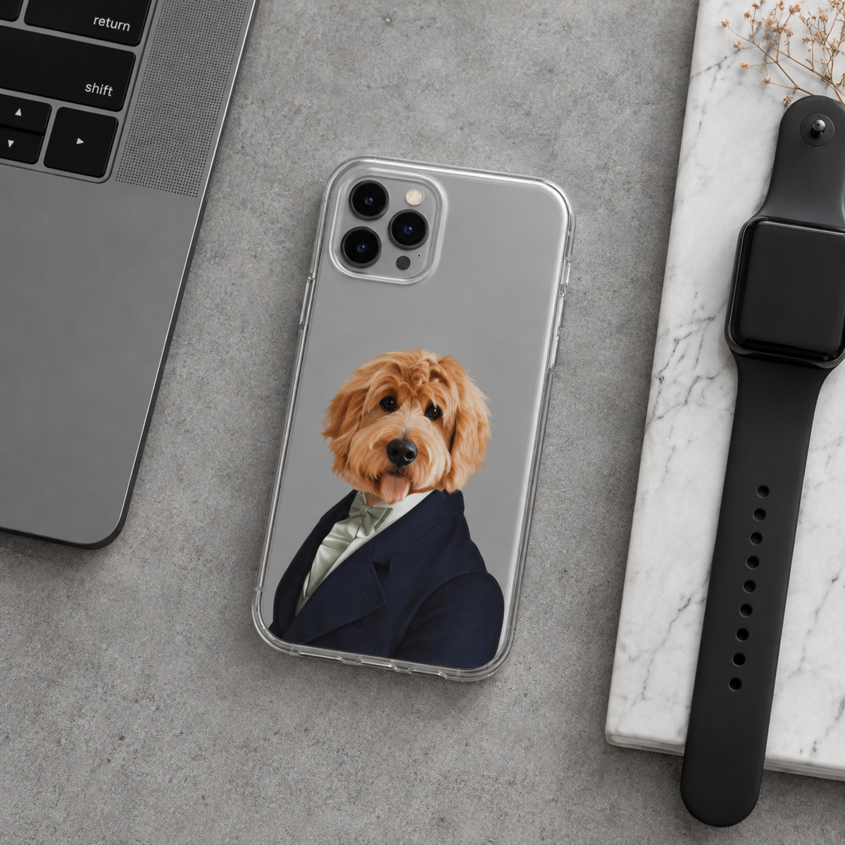 Dignified Gentleman Pet Portrait Phone Cases — gallery 03 — Dear Paw Studio