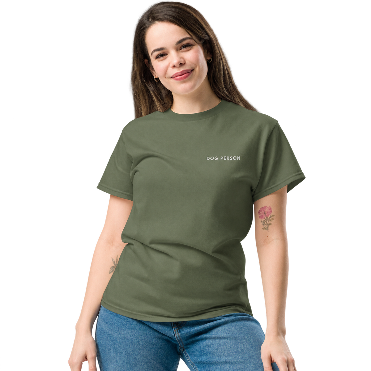 Dog Person Embroidered T-Shirt — gallery 04 — Dear Paw Studio