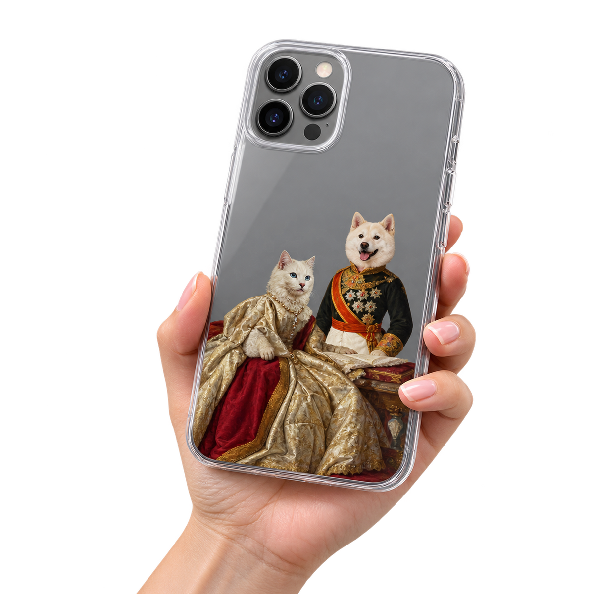 King & Queen Pet Portrait Phone Cases — gallery king-queen-pet-portrait-phone-cases — Dear Paw Studio