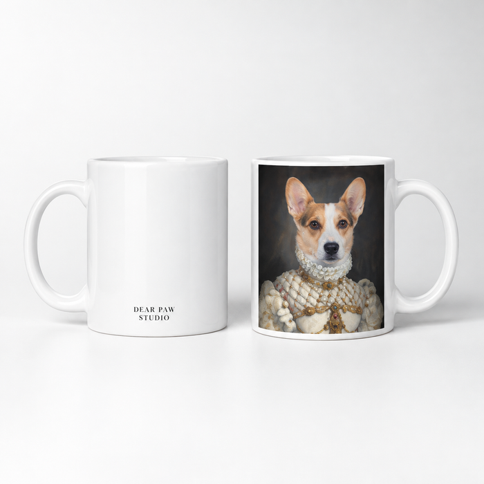 Proper Lady Royal Custom Pet Portrait Mug — gallery proper-lady-royal-custom-pet-portrait-mug — Dear Paw Studio