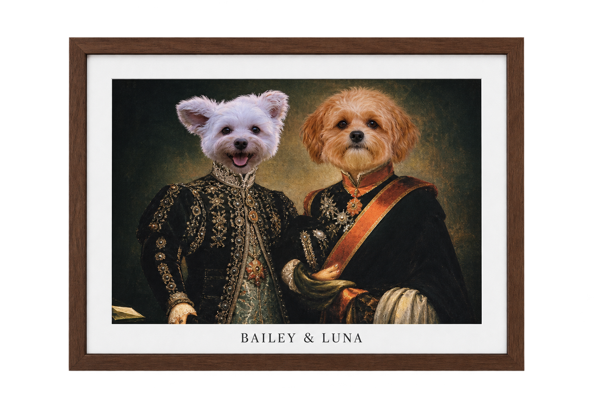 The Majestic Duo Custom Pet Portrait — gallery 14 — Dear Paw Studio