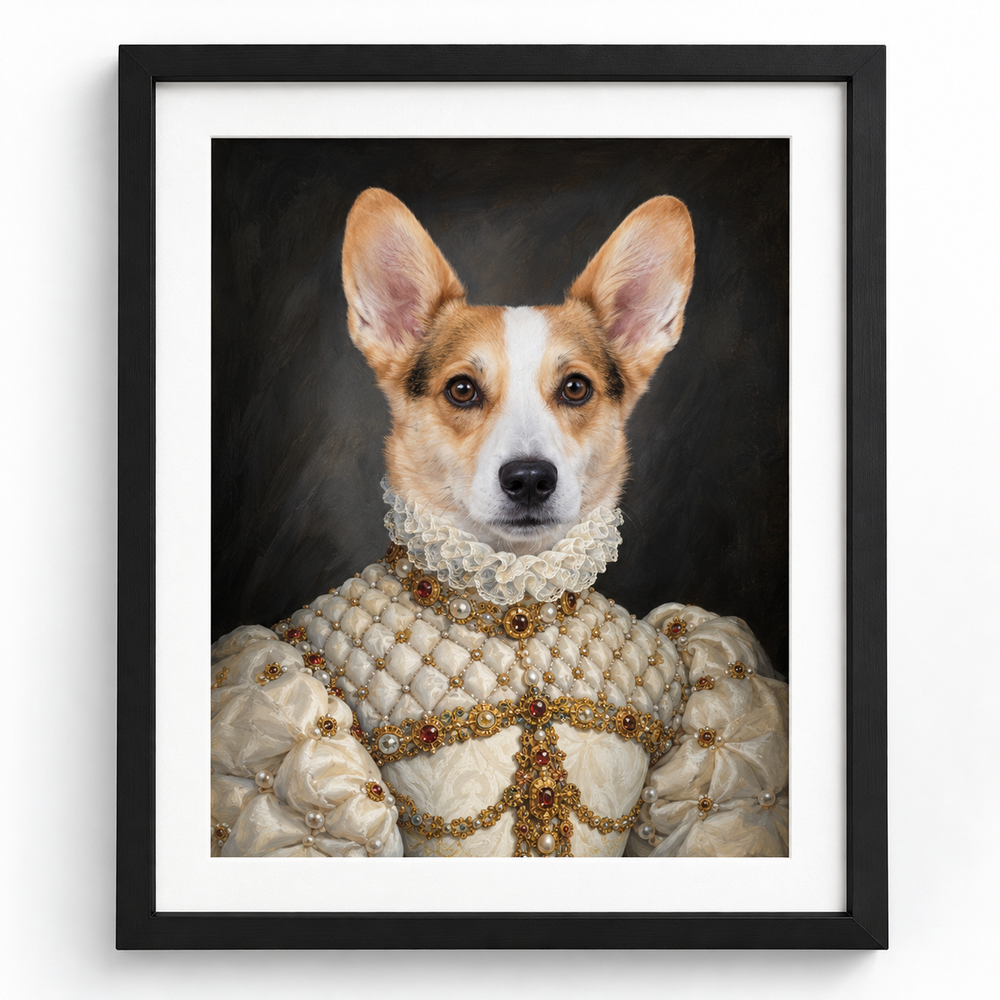 The Proper Lady Custom Pet Portrait — gallery 02 — Dear Paw Studio