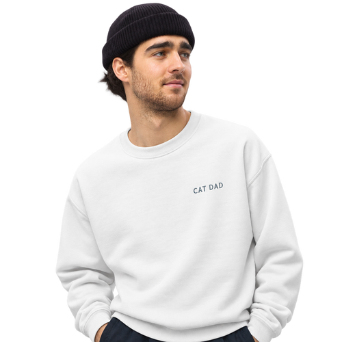 Cat Dad Embroidered Pet Crewneck — gallery 02 — Dear Paw Studio