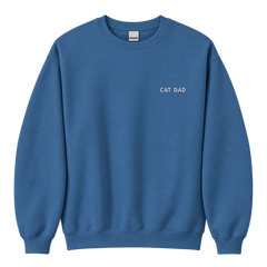 Cat Dad Embroidered Pet Crewneck — gallery 03 — Dear Paw Studio