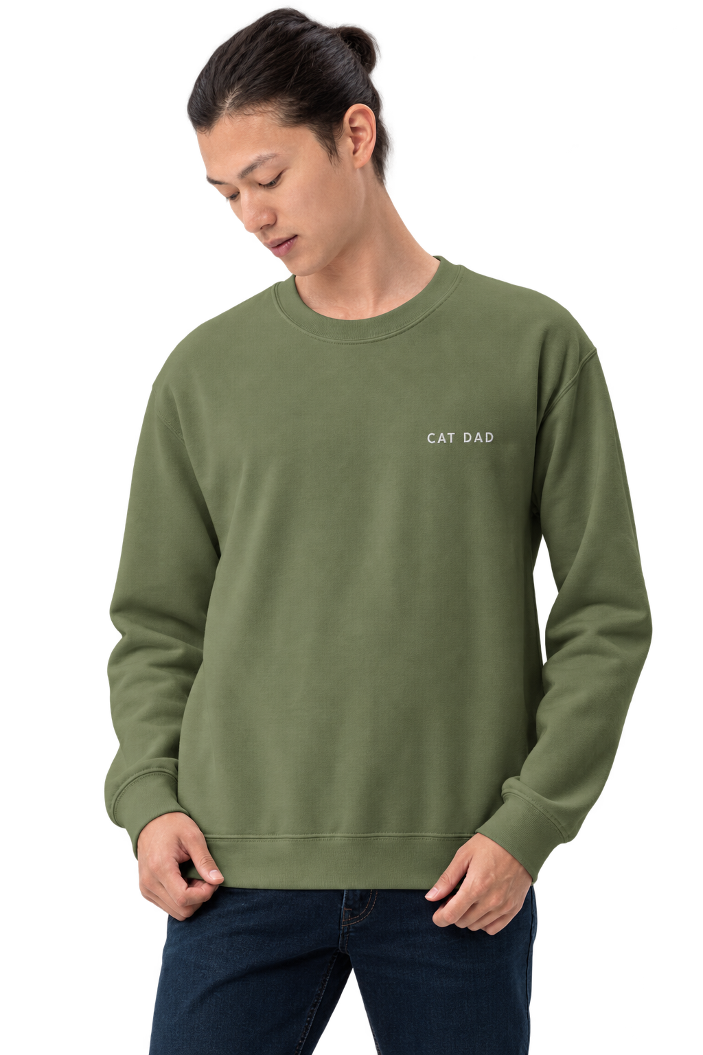 Cat Dad Embroidered Pet Crewneck — gallery 04 — Dear Paw Studio