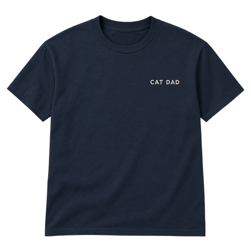 Cat Dad Embroidered T-Shirt — gallery 02 — Dear Paw Studio