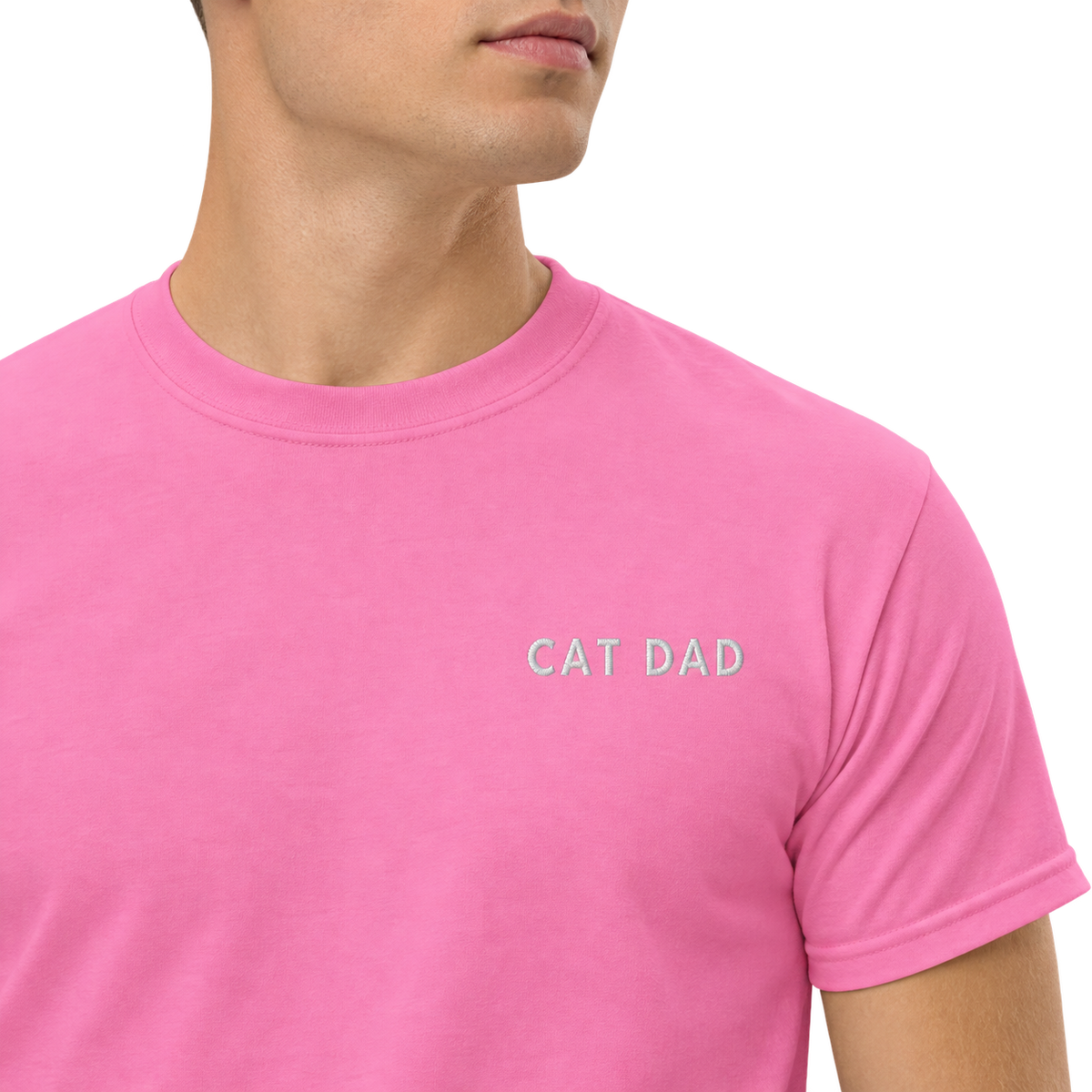 Cat Dad Embroidered T-Shirt — gallery 06 — Dear Paw Studio
