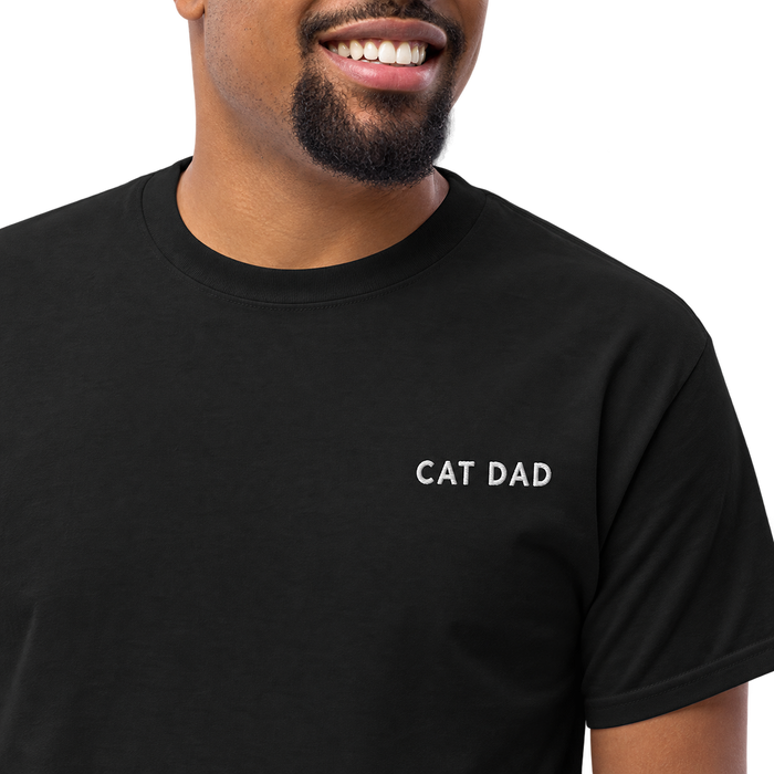 Cat Dad Embroidered T-Shirt — gallery cat-dad-embroidered-t-shirt — Dear Paw Studio