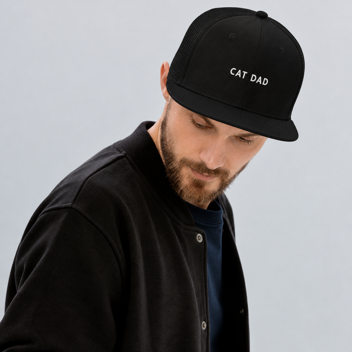 Cat Dad Embroidered Trucker Hat — gallery cat-dad-embroidered-trucker-hat — Dear Paw Studio