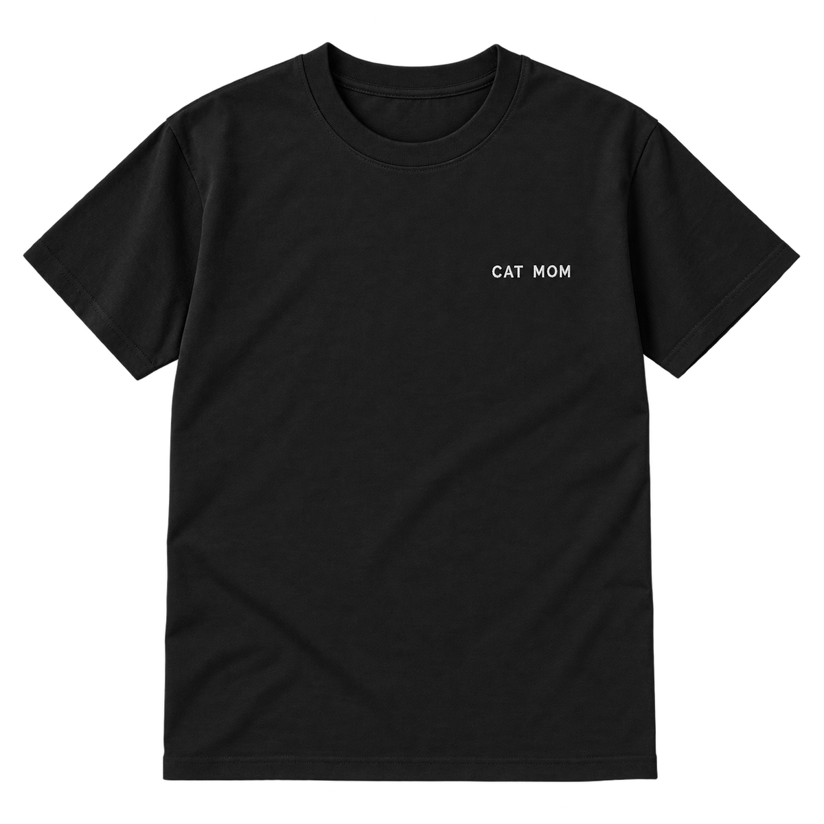 Cat Mom Embroidered T-Shirt — gallery cat-mom-embroidered-t-shirt — Dear Paw Studio