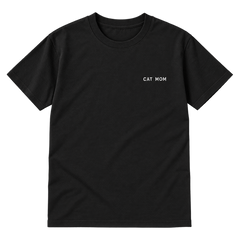 Cat Mom Embroidered T-Shirt — gallery cat-mom-embroidered-t-shirt — Dear Paw Studio
