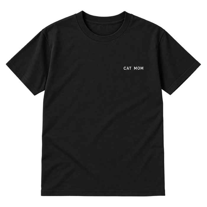 Cat Mom Embroidered T-Shirt — gallery cat-mom-embroidered-t-shirt — Dear Paw Studio