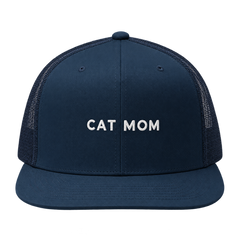 Cat Mom Embroidered Trucker Hat — gallery 02 — Dear Paw Studio
