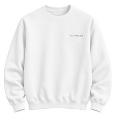 Cat Person Embroidered Pet Crewneck — gallery 02 — Dear Paw Studio