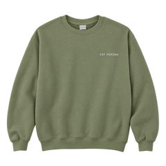 Cat Person Embroidered Pet Crewneck — gallery 04 — Dear Paw Studio