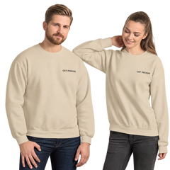 Cat Person Embroidered Pet Crewneck — gallery 05 — Dear Paw Studio