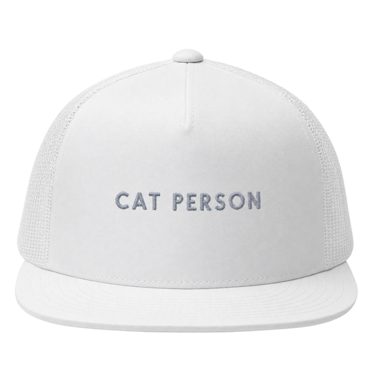 Cat Person Embroidered Trucker Hat — gallery 03 — Dear Paw Studio