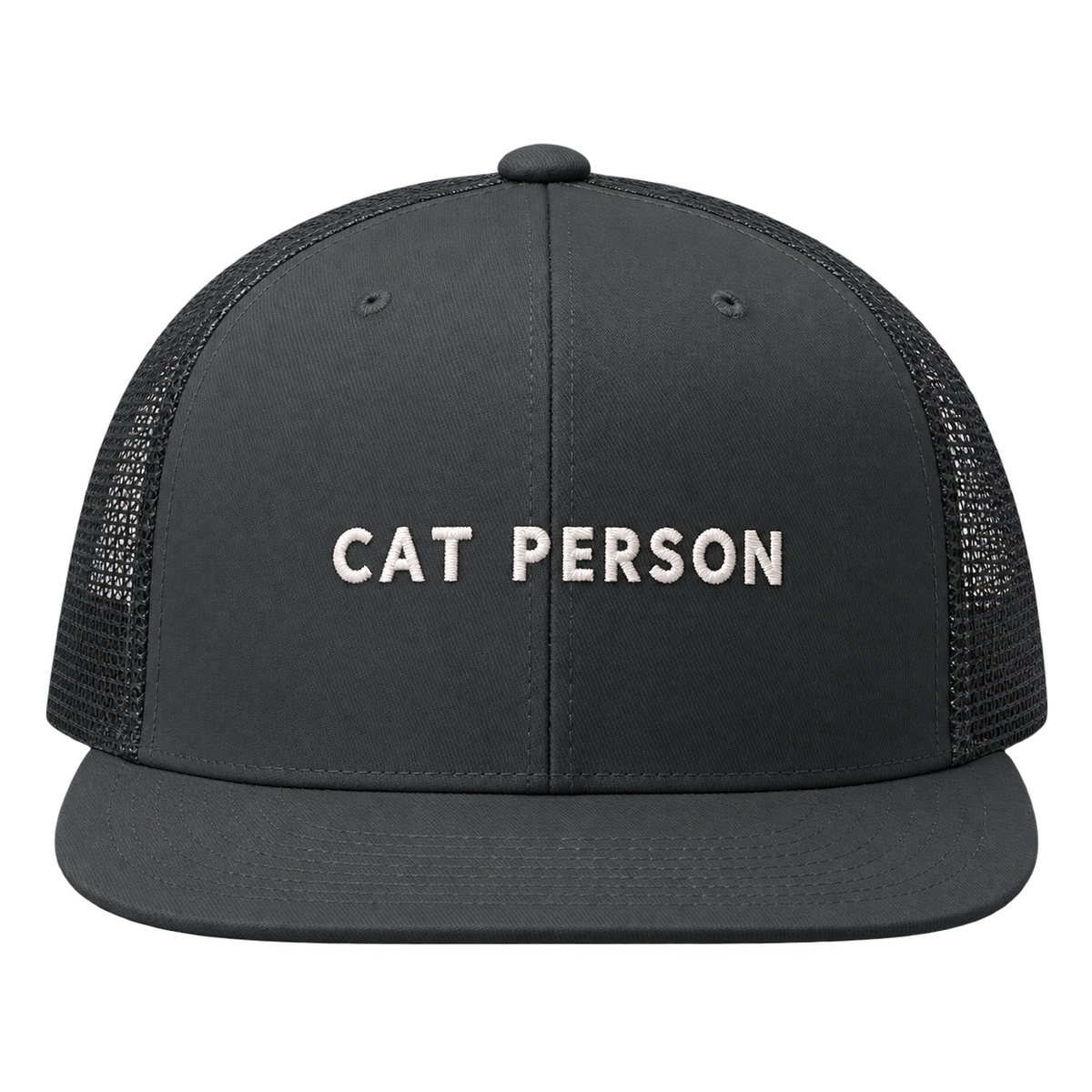 Cat Person Embroidered Trucker Hat — gallery 04 — Dear Paw Studio