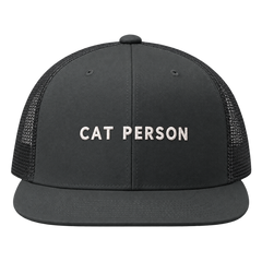 Cat Person Embroidered Trucker Hat — gallery 04 — Dear Paw Studio