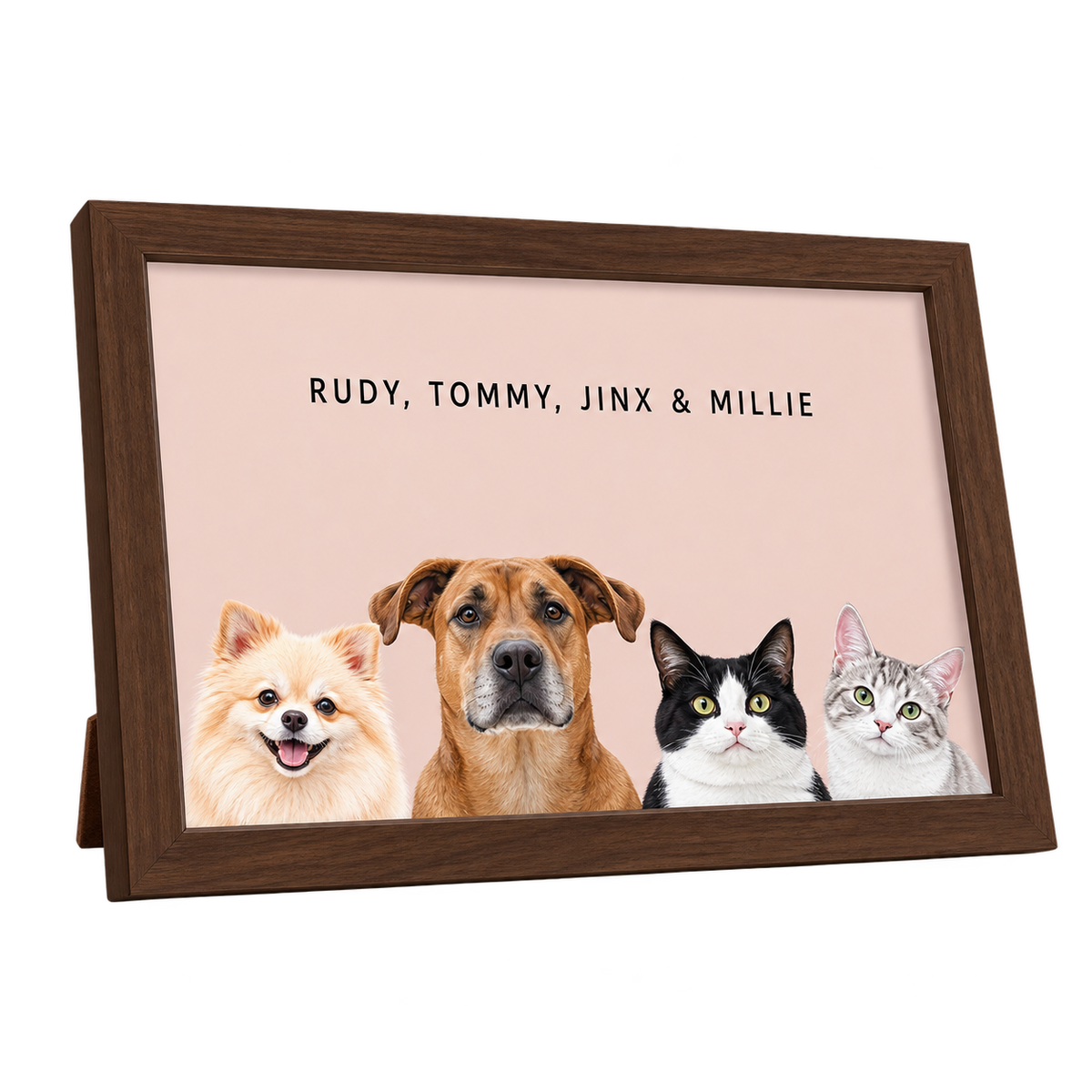 Custom Desktop Four Pet Portrait — gallery 07 — Dear Paw Studio