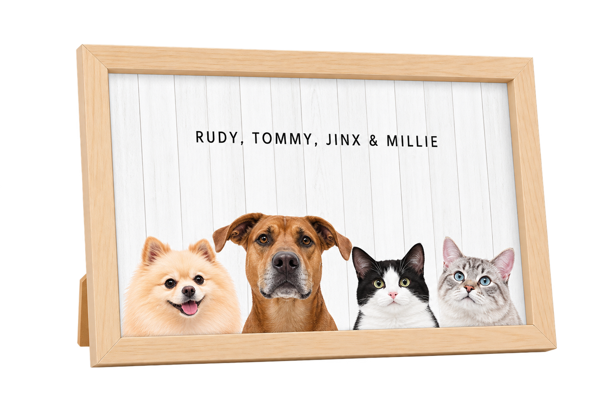 Custom Desktop Four Pet Portrait — gallery 11 — Dear Paw Studio