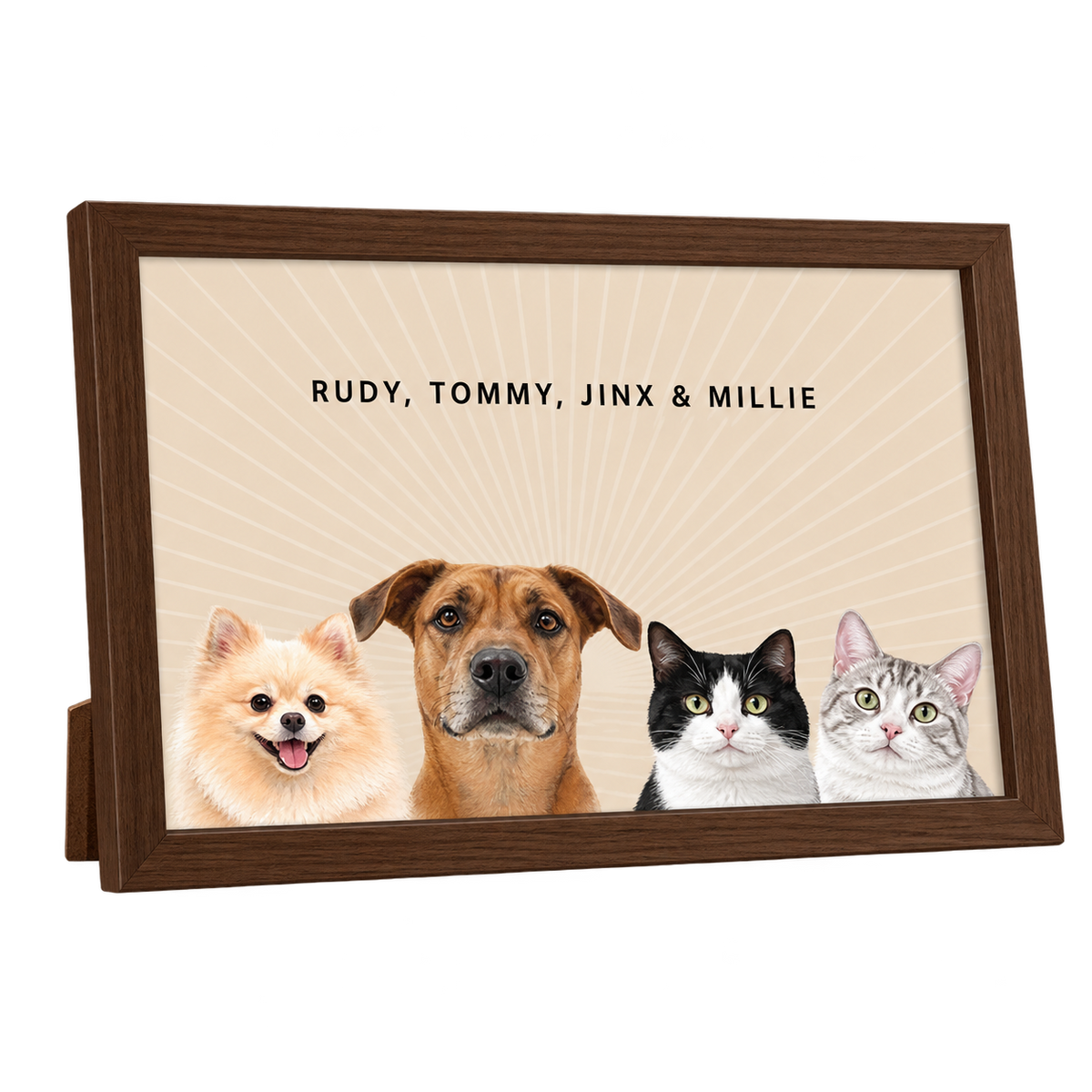 Custom Desktop Four Pet Portrait — gallery 15 — Dear Paw Studio