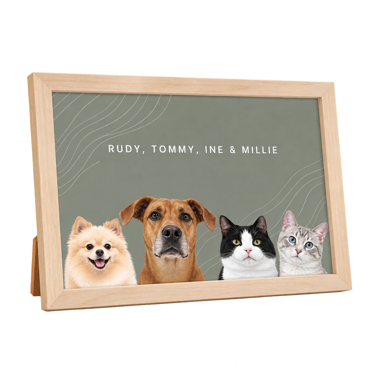 Custom Desktop Four Pet Portrait — gallery 20 — Dear Paw Studio