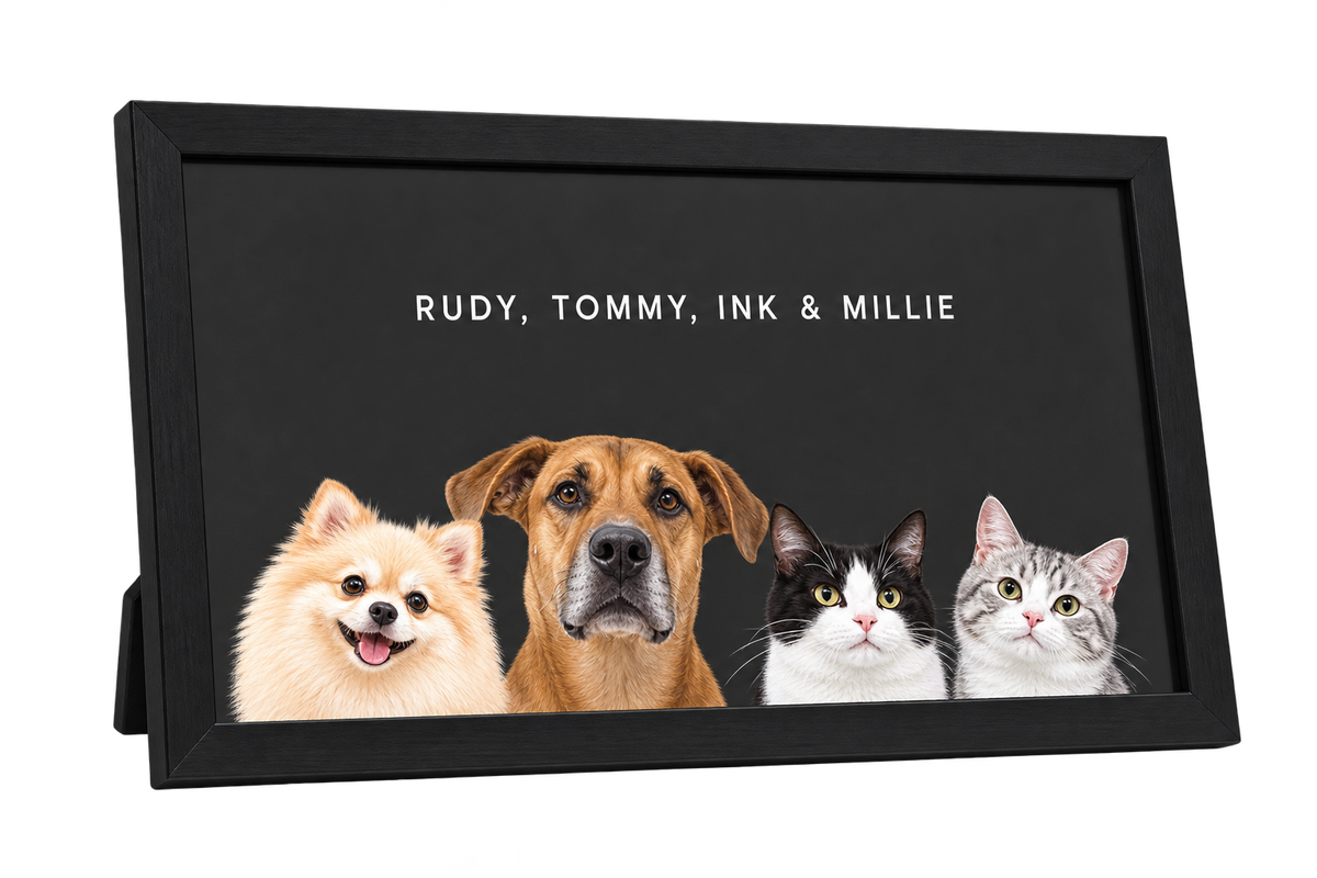 Custom Desktop Four Pet Portrait — gallery 21 — Dear Paw Studio