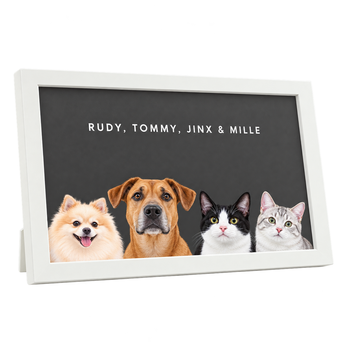Custom Desktop Four Pet Portrait — gallery 22 — Dear Paw Studio