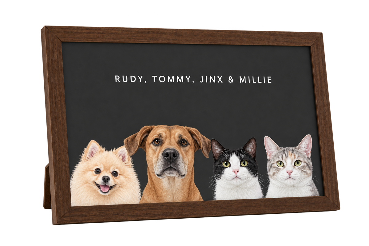 Custom Desktop Four Pet Portrait — gallery 23 — Dear Paw Studio