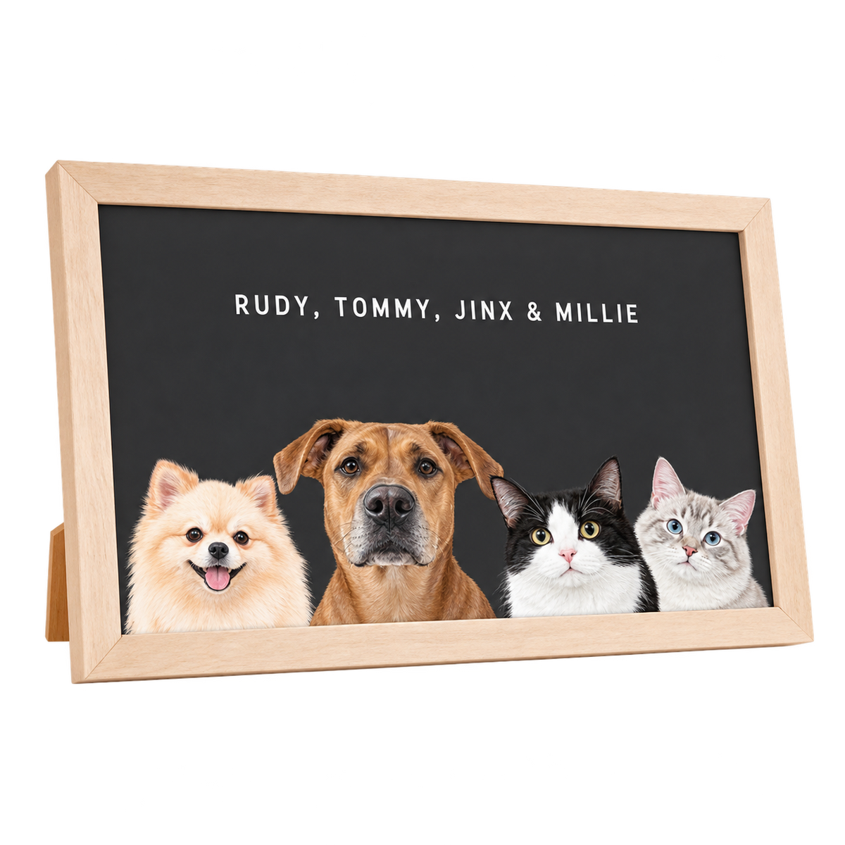 Custom Desktop Four Pet Portrait — gallery 24 — Dear Paw Studio