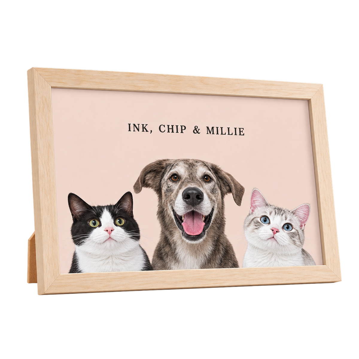 Custom Desktop Three Pet Portrait — gallery 03 — Dear Paw Studio