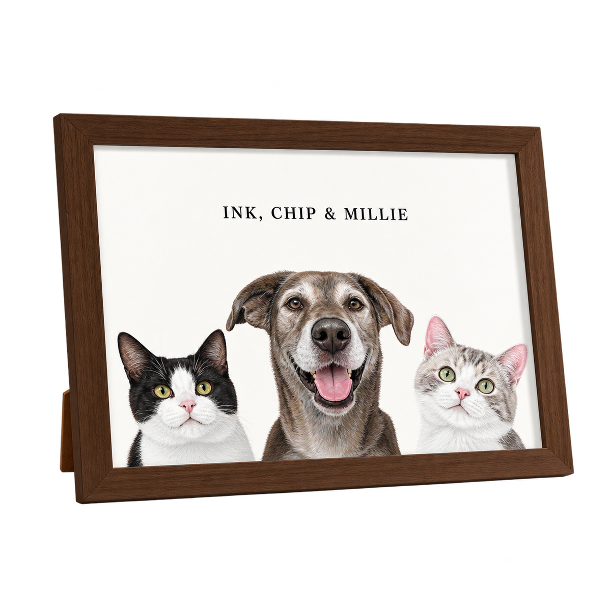 Custom Desktop Three Pet Portrait — gallery 04 — Dear Paw Studio