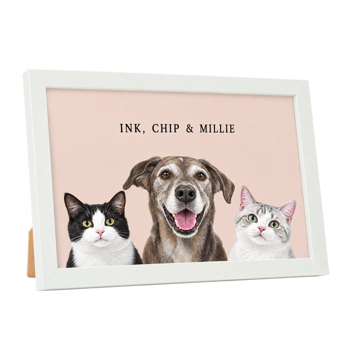 Custom Desktop Three Pet Portrait — gallery 06 — Dear Paw Studio