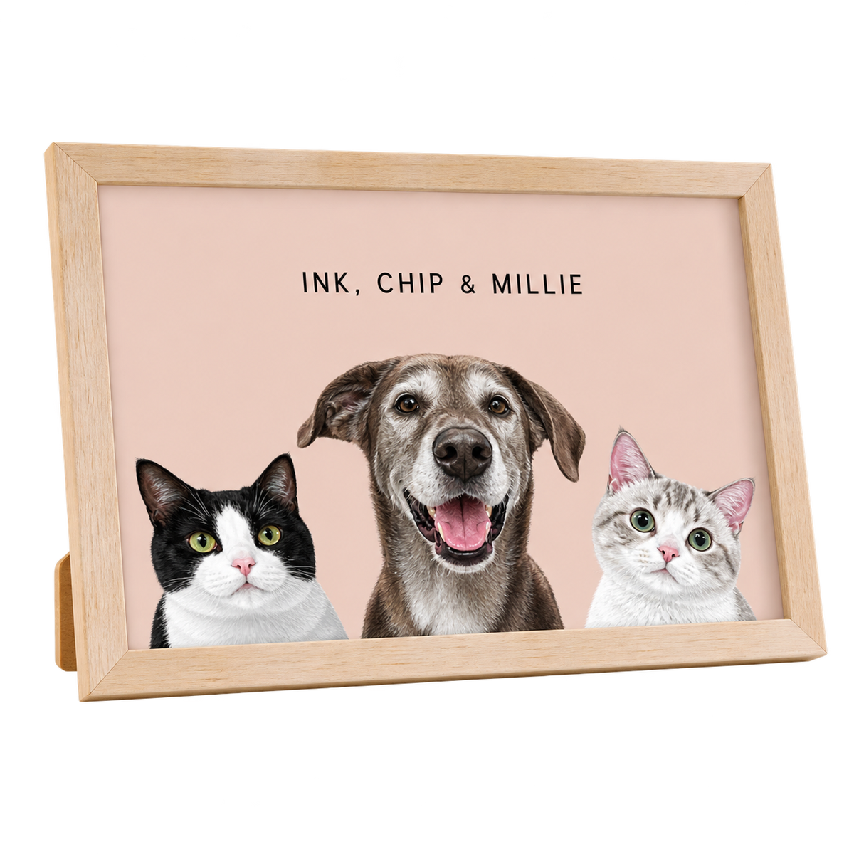 Custom Desktop Three Pet Portrait — gallery 08 — Dear Paw Studio