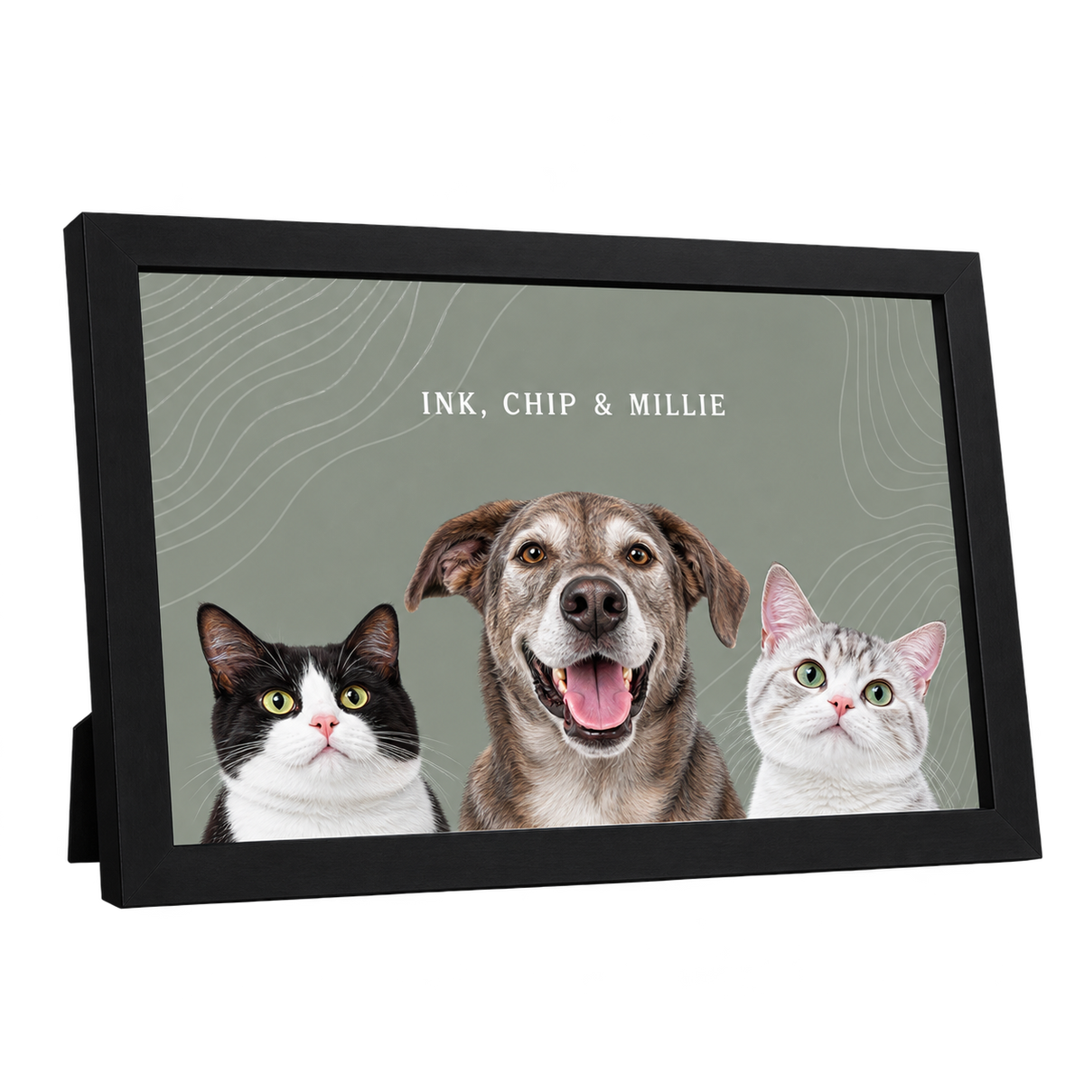 Custom Desktop Three Pet Portrait — gallery 13 — Dear Paw Studio