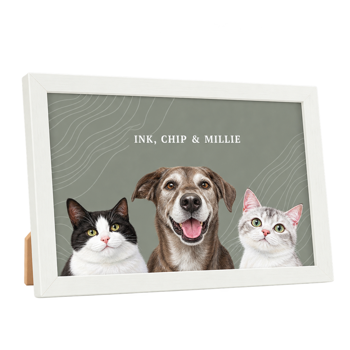 Custom Desktop Three Pet Portrait — gallery 14 — Dear Paw Studio