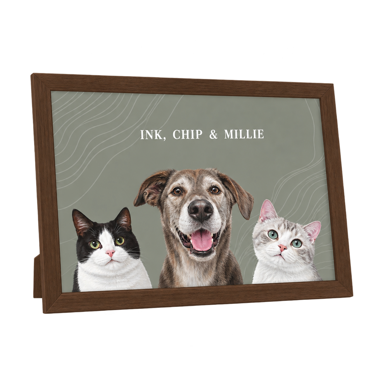Custom Desktop Three Pet Portrait — gallery 15 — Dear Paw Studio