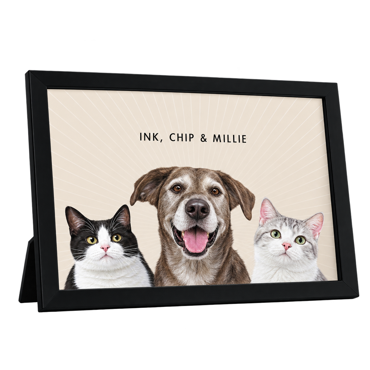 Custom Desktop Three Pet Portrait — gallery 17 — Dear Paw Studio